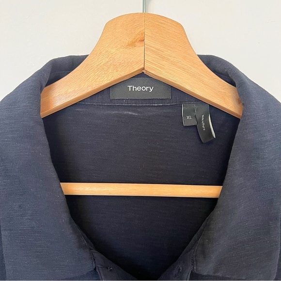 Theory Men's Black Polo Shirt Cotton Blend Size XL - Picture 7 of 13